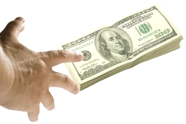 El ve dolar — Stok fotoğraf