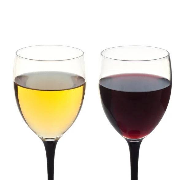 Vitt och rött vin — Stockfoto