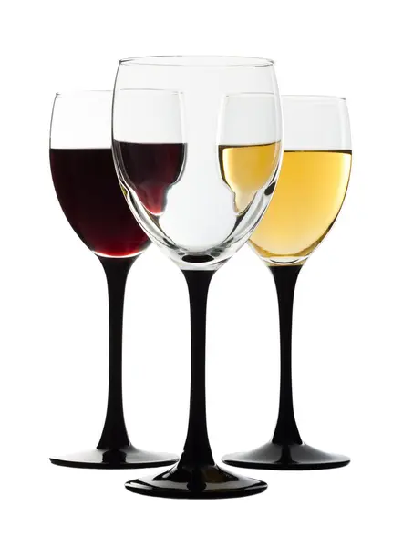 Drie wijnglas — Stockfoto