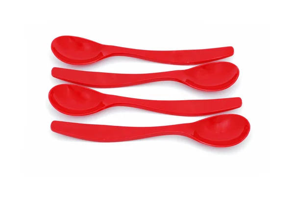 Quattro cucchiai da bambini — Foto Stock
