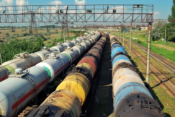 Transports tanks with oil — Stock Photo, Image