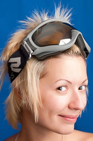 stock image Girl in ski glasses