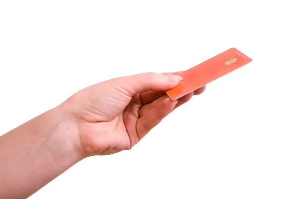 Mão com cartão de crédito — Fotografia de Stock