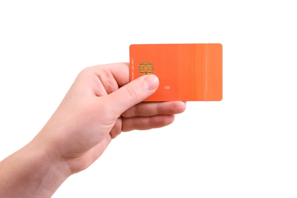 Cartão de crédito na mão Fotografias De Stock Royalty-Free