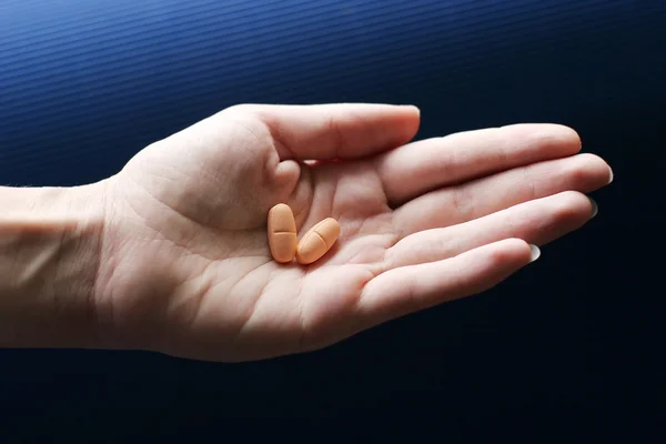 Vitamins are in a hand — Stock Photo, Image