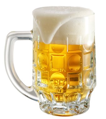 Light beer in glass clipart