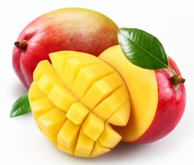 Mango with section on a white background clipart