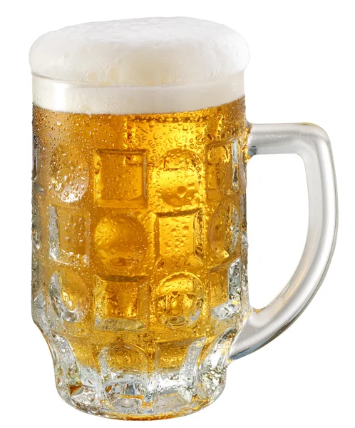 Light beer in glass — Stock Photo, Image