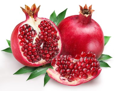 Pomegranate on a white background clipart