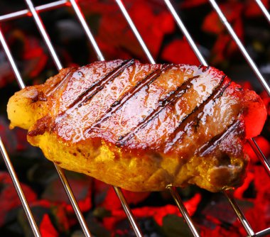 Steak on a grill clipart