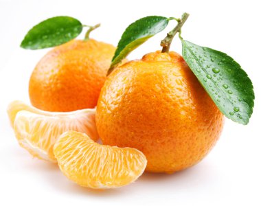 Tangerine with segments. clipart