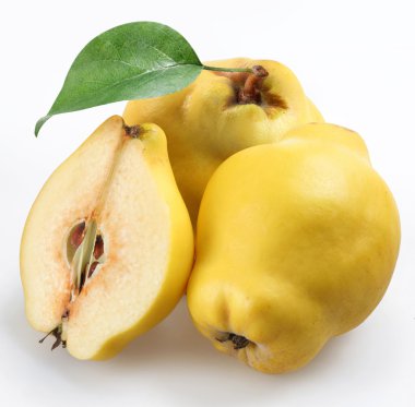 Quince on a white background clipart