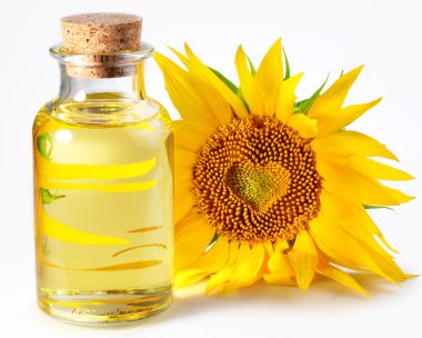 Bottle of sunflower oil clipart