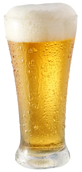 Склянка легкого пива — стокове фото
