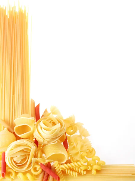 Schiena proiettata (illuminata) maccheroni (pasta ) — Foto Stock