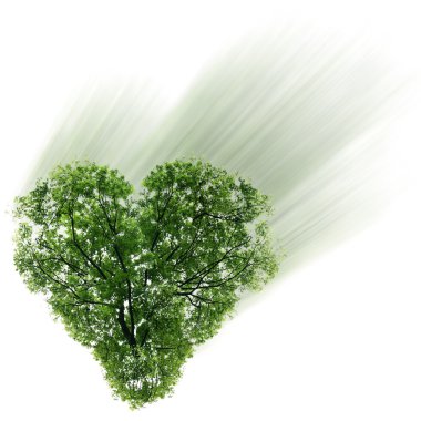 Heart, consisting of branches clipart