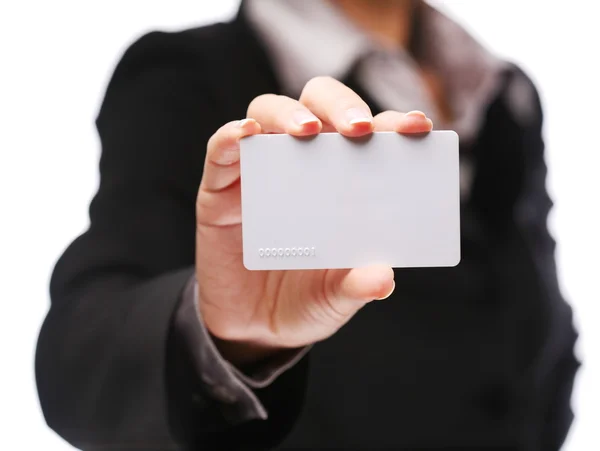 Kreditní karta v ruce žen — Stock fotografie