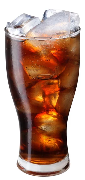 얼음을 넣은 콜라 한잔 — 스톡 사진