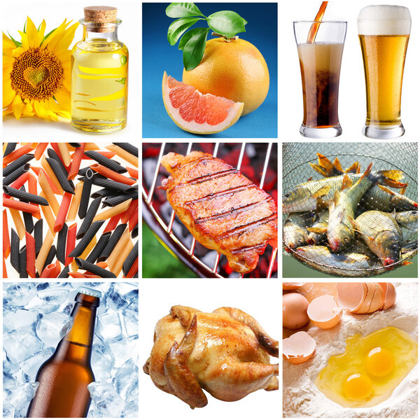 Collection of images on the theme of "food"