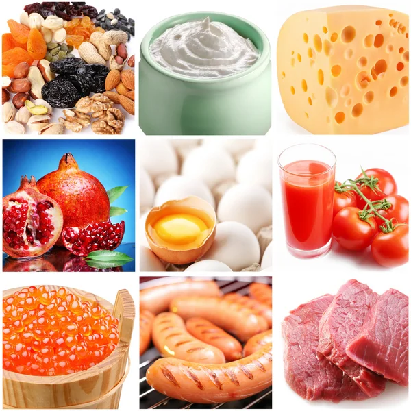 Samling av bilder på temat "mat" — Stockfoto