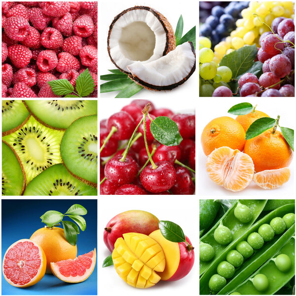 Collection of images on the theme of "fruits"