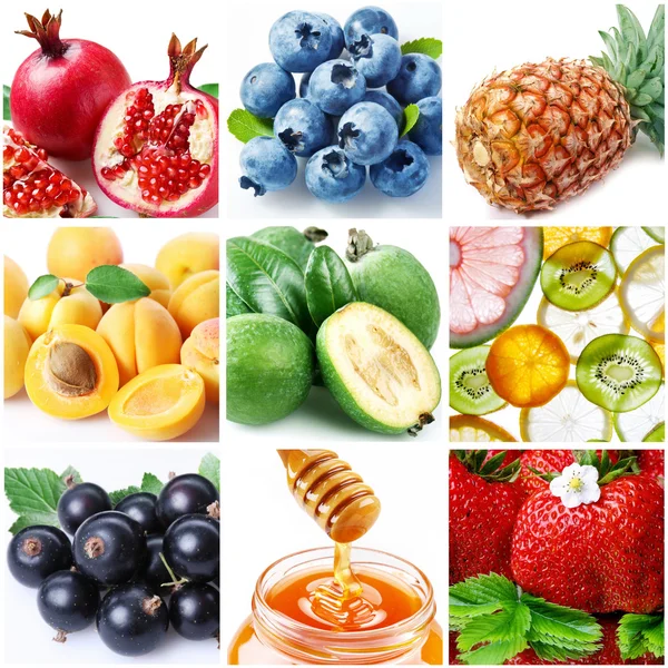 Collection of images on the theme of "fruits" — Stock Photo, Image
