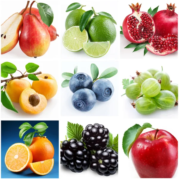 Coleção de imagens sobre o tema "frutas" " — Fotografia de Stock
