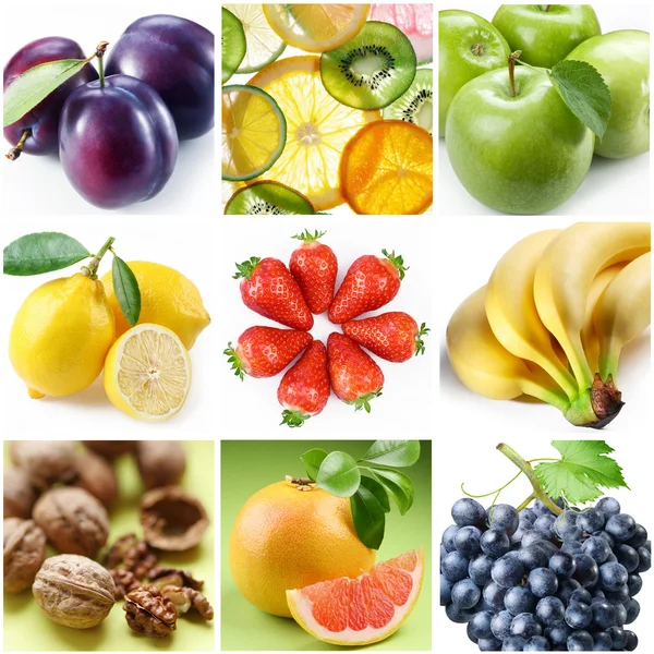 Collection of images on the theme of "fruits" Stock Picture
