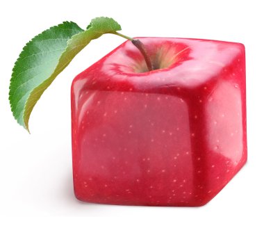 Cube apple. clipart