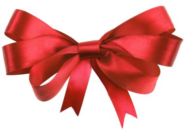 Bow, made of blue silk ribbon clipart