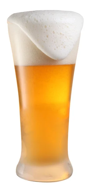 白底啤酒杯 — 图库照片