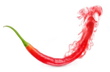 The aroma of red pepper evaporates in the form of smoke clipart