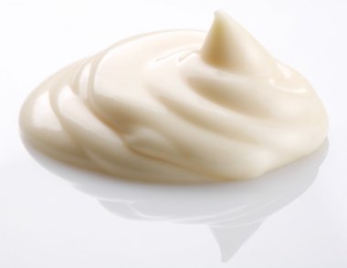 Handful of mayonnaise on white background clipart