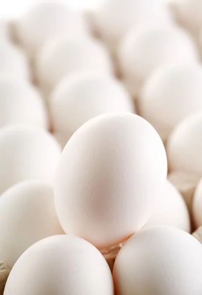Stora vita äggvitor ägg. — Stockfoto