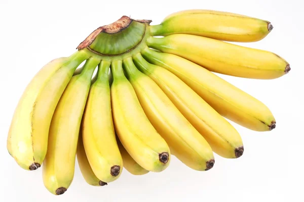 Bunke bananer isoleret på hvid baggrund - Stock-foto