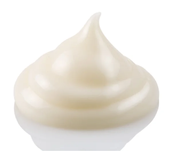 Handvoll Mayonnaise auf weißem Hintergrund — Stockfoto