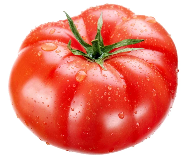 Ripe tomato on a white background — Stock Photo, Image