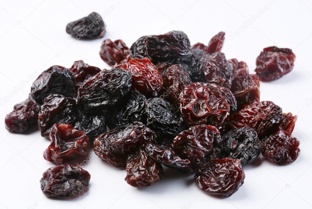 Black raisins.