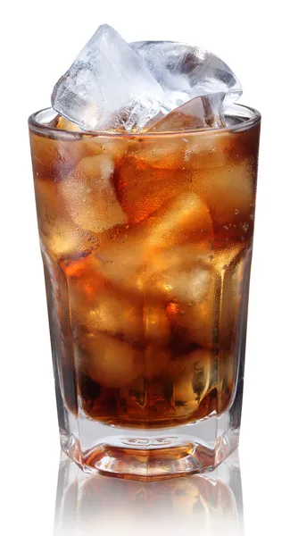 Steamed glass with cold cola — Stock Photo, Image