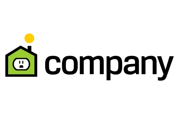 Logotipo de energia casa verde —  Vetores de Stock