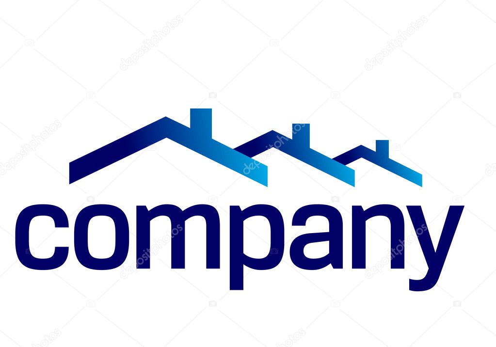 House roof logo for real estate company.