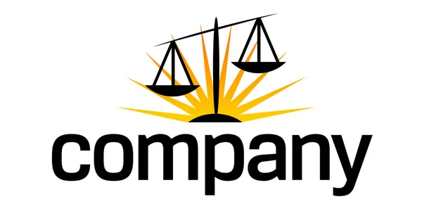 Logotipo de básculas para negocios legales — Vector de stock