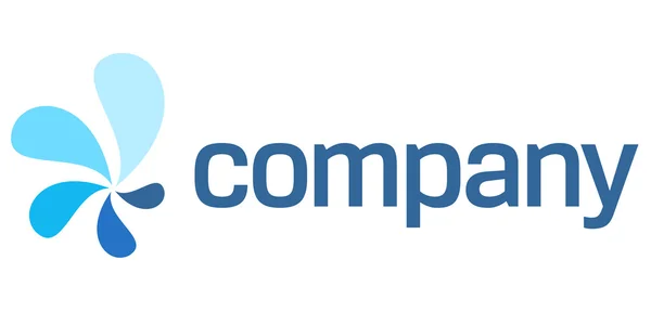 Blaues abstraktes Logo für Reiseunternehmen — Stockvektor