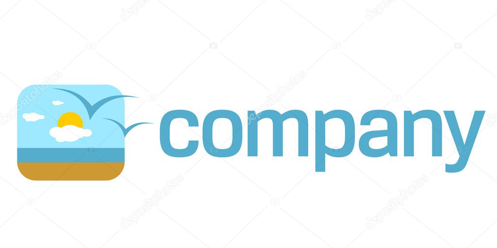 See beach logo for travel company