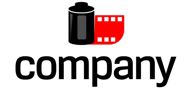 Foto film logotyp för fotografering företag — Stock vektor