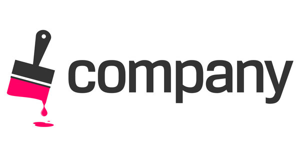 Logotipo del pincel para reparación de la casa / servicio de pintura — Vector de stock
