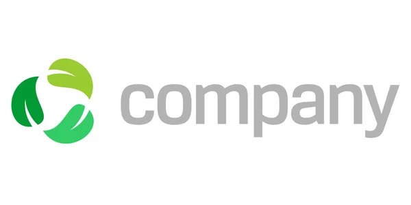 Recyklovat listy logo pro společnost eco — Stockový vektor