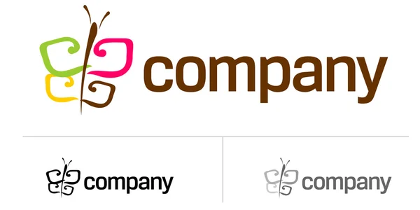 Butterfly logo for dating website — Stock Vector
