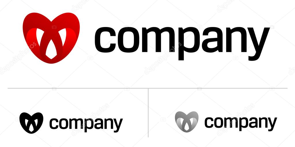 Abstract heart logo for dating site