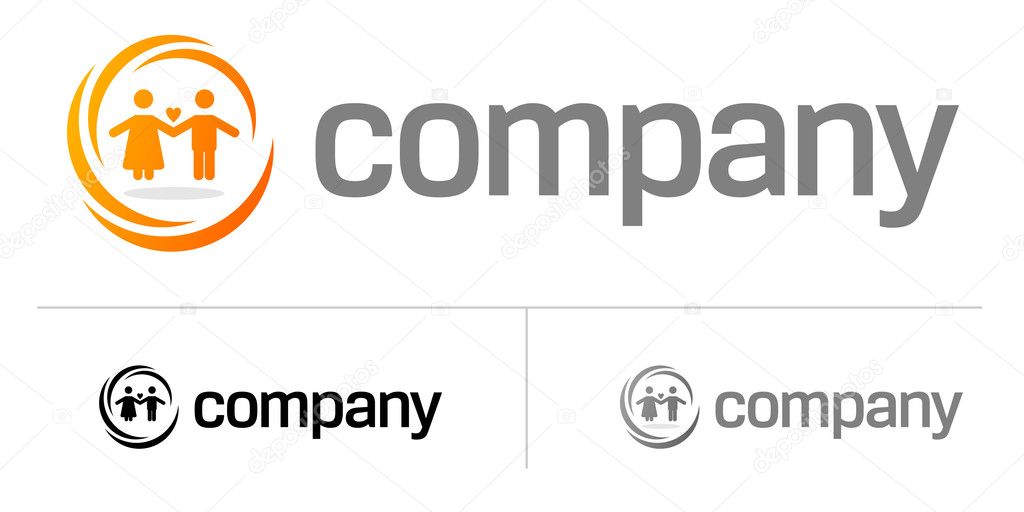 Couple logo for romantic relationship company